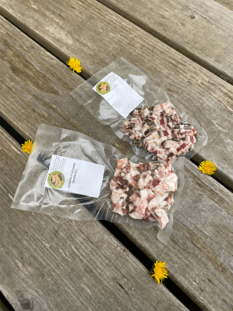 Salaisons : Lardons de ventrêche